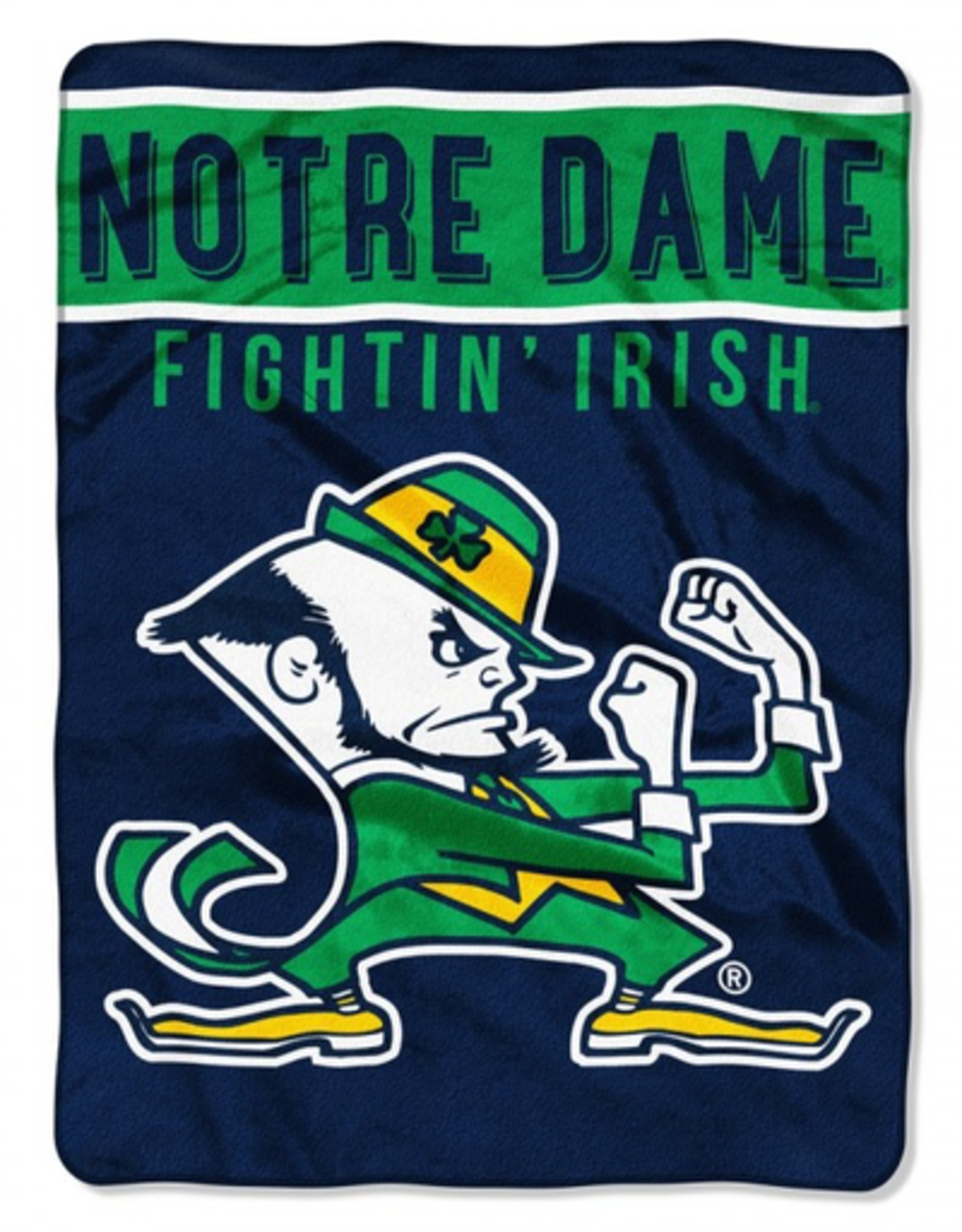 Northwest Notre Dame Fighting Irish 60x80 Slant Royal Plush Blanket