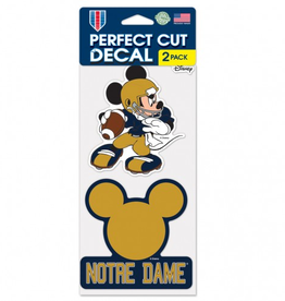 WINCRAFT Notre Dame Fighting Irish DISNEY 2-Pack 4x4 Perfect Cut Decals