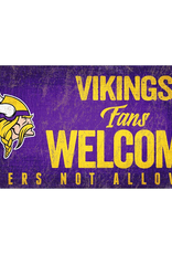 FAN CREATIONS Minnesota Vikings Fans Welcome Wood Sign