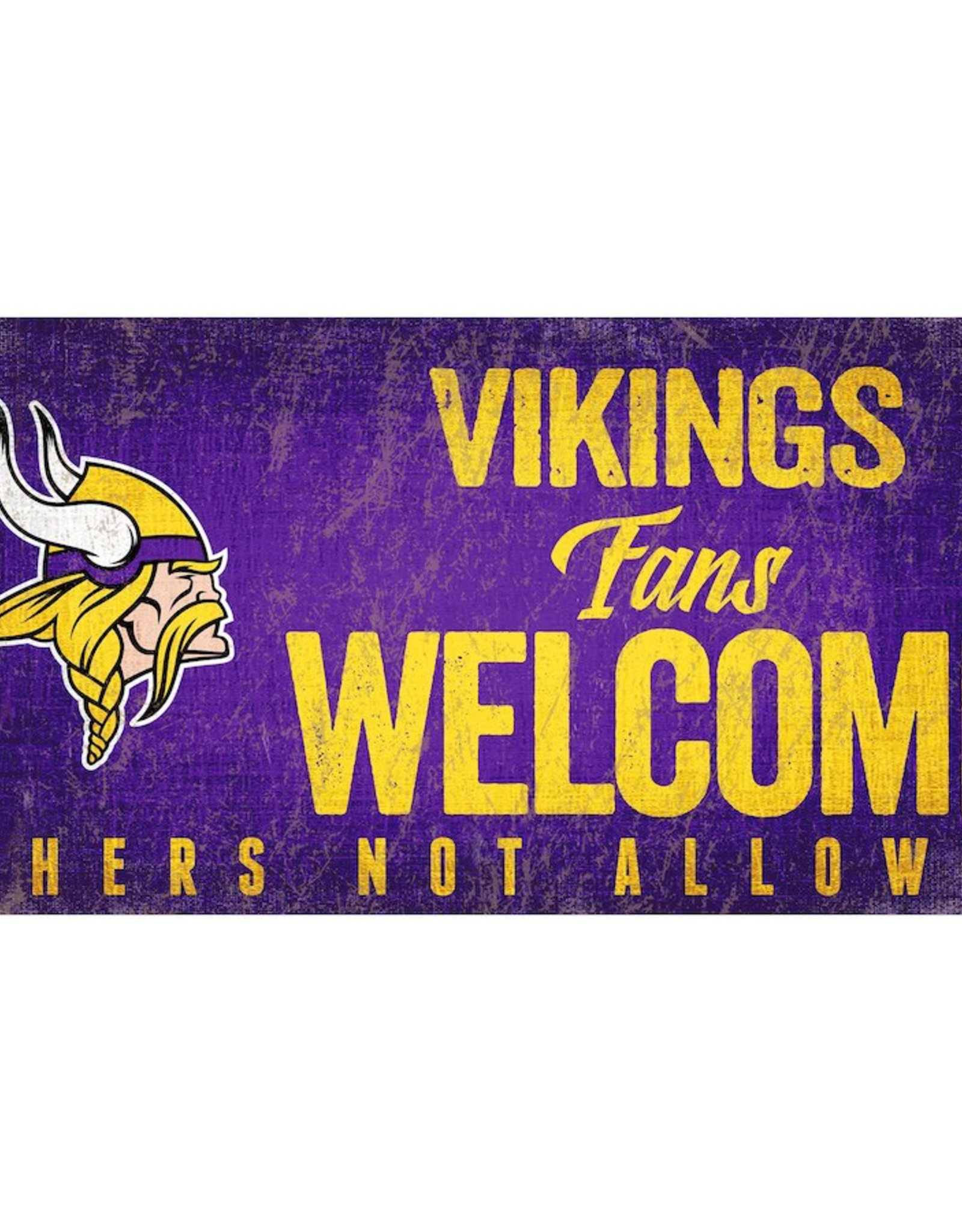 FAN CREATIONS Minnesota Vikings Fans Welcome Wood Sign