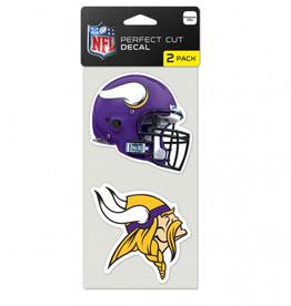 WINCRAFT Minnesota Vikings 2-Pack 4x4 Perfect Cut Decals