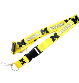 Aminco Michigan Wolverines Team Lanyard / Yellow