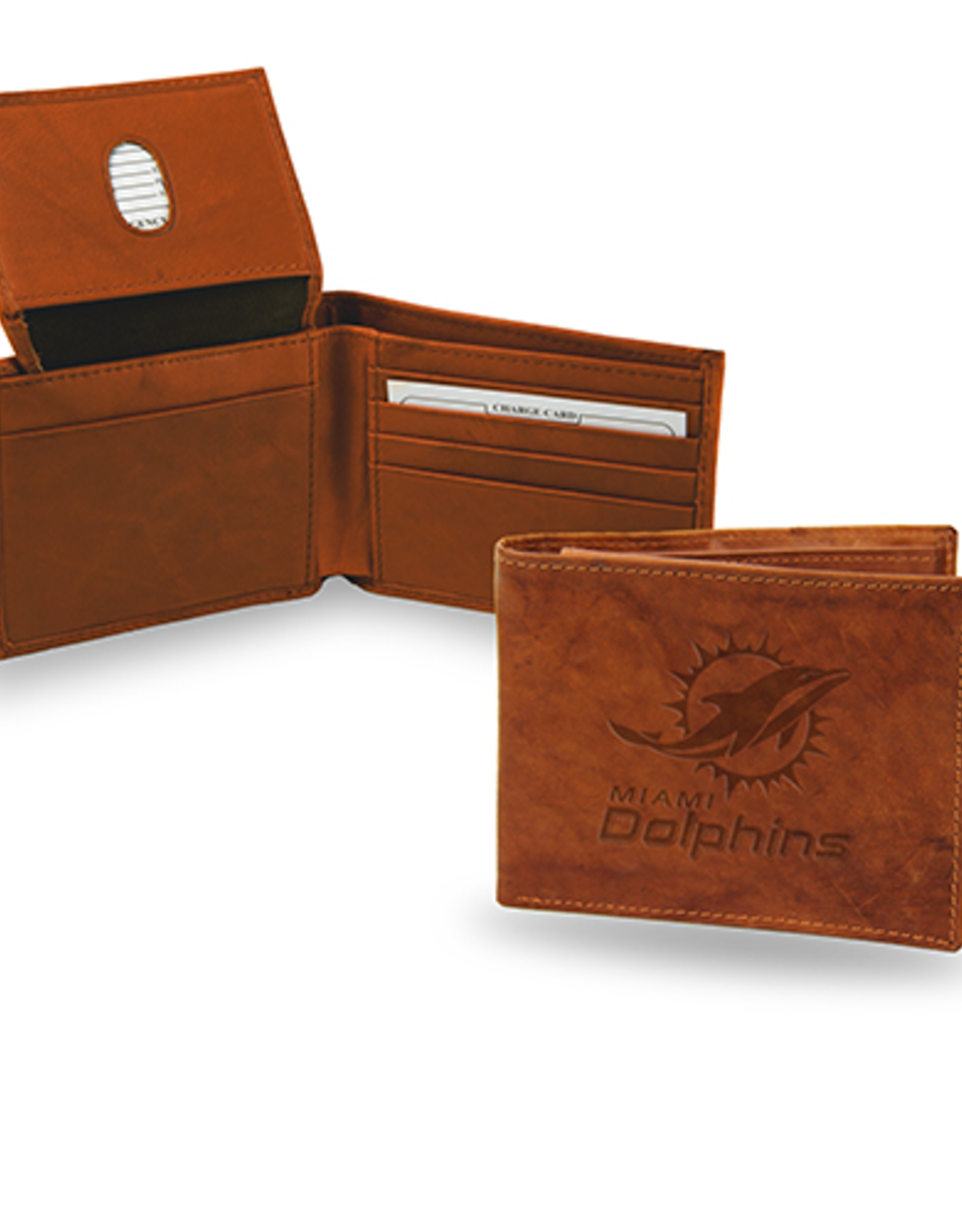 RICO INDUSTRIES Miami Dolphins Vintage Leather Billfold Wallet