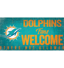 FAN CREATIONS Miami Dolphins Fans Welcome Wood Sign