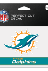 WINCRAFT Miami Dolphins 4x5 Perfect Cut Decals