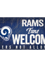 FAN CREATIONS Los Angeles Rams Fans Welcome Wood Sign