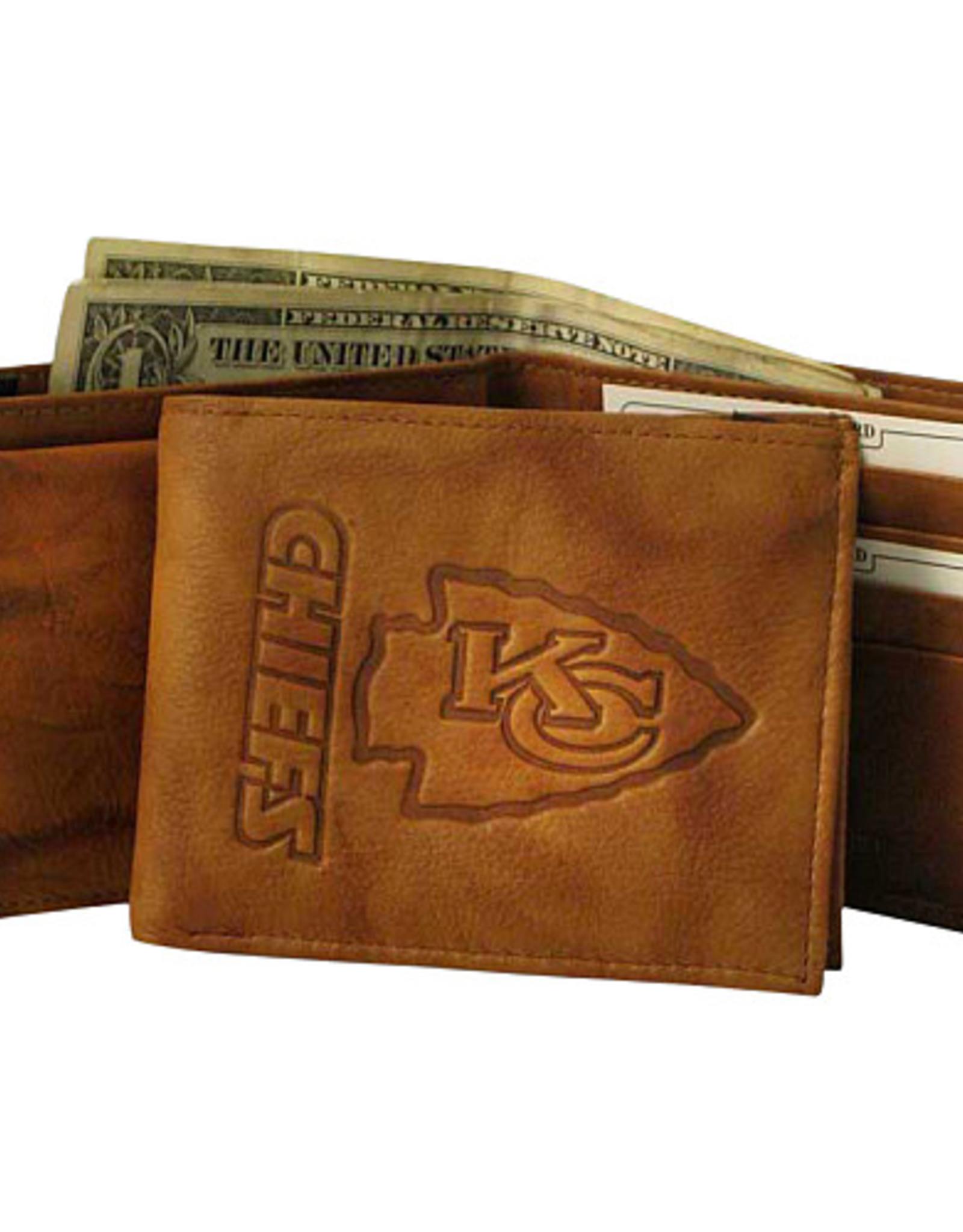 RICO INDUSTRIES Kansas City Chiefs Vintage Leather Billfold Wallet