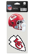 WINCRAFT Kansas City Chiefs 2-Pack 4x4 Perfect Cut Decals