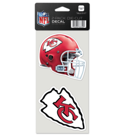 WINCRAFT Kansas City Chiefs 2-Pack 4x4 Perfect Cut Decals