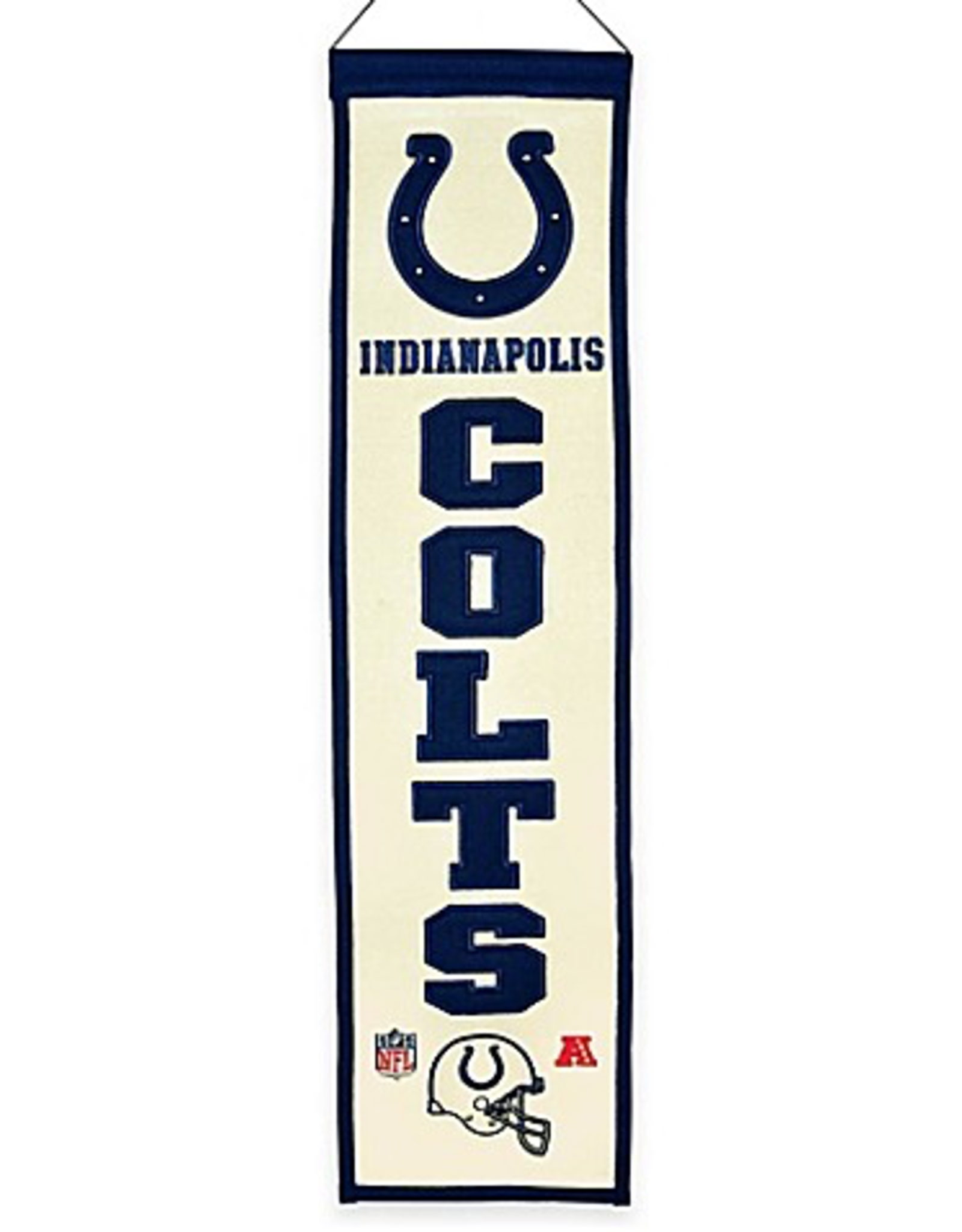 WINNING STREAK SPORTS Indianapolis Colts 8x32 Wool Heritage Banner