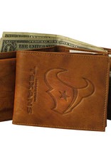 RICO INDUSTRIES Houston Texans Vintage Leather Billfold Wallet