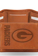 RICO INDUSTRIES Green Bay Packers Vintage Leather Trifold Wallet