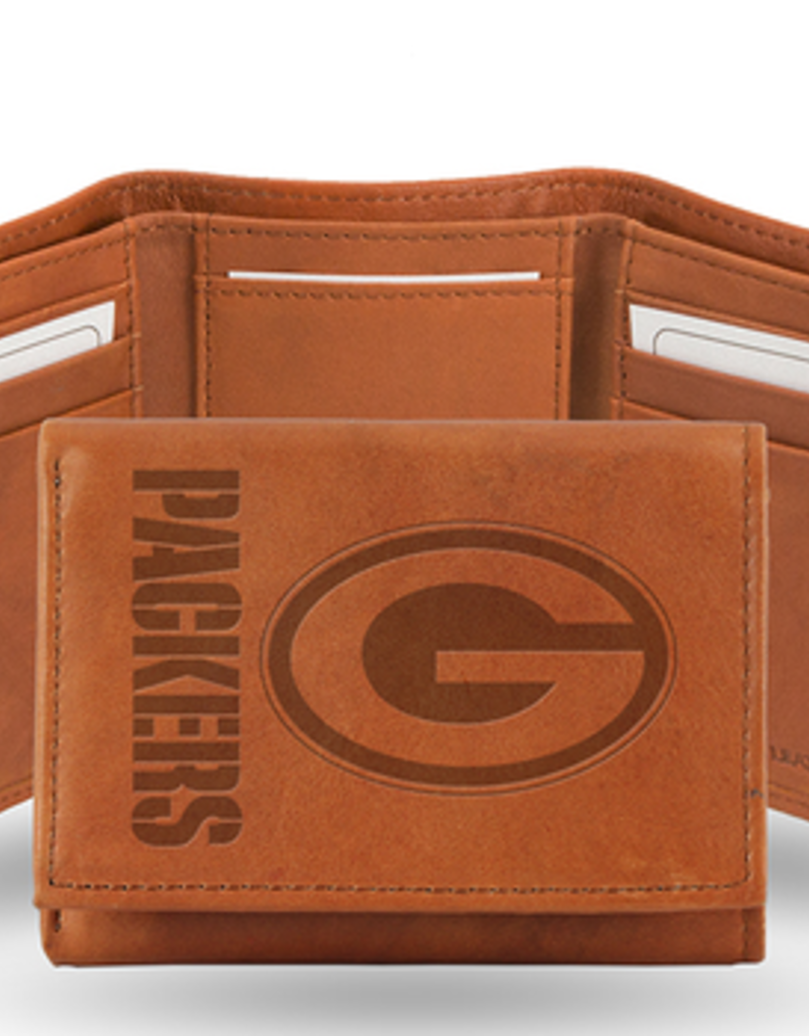 RICO INDUSTRIES Green Bay Packers Vintage Leather Trifold Wallet