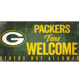 FAN CREATIONS Green Bay Packers Fans Welcome Wood Sign