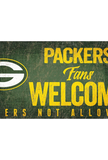 FAN CREATIONS Green Bay Packers Fans Welcome Wood Sign