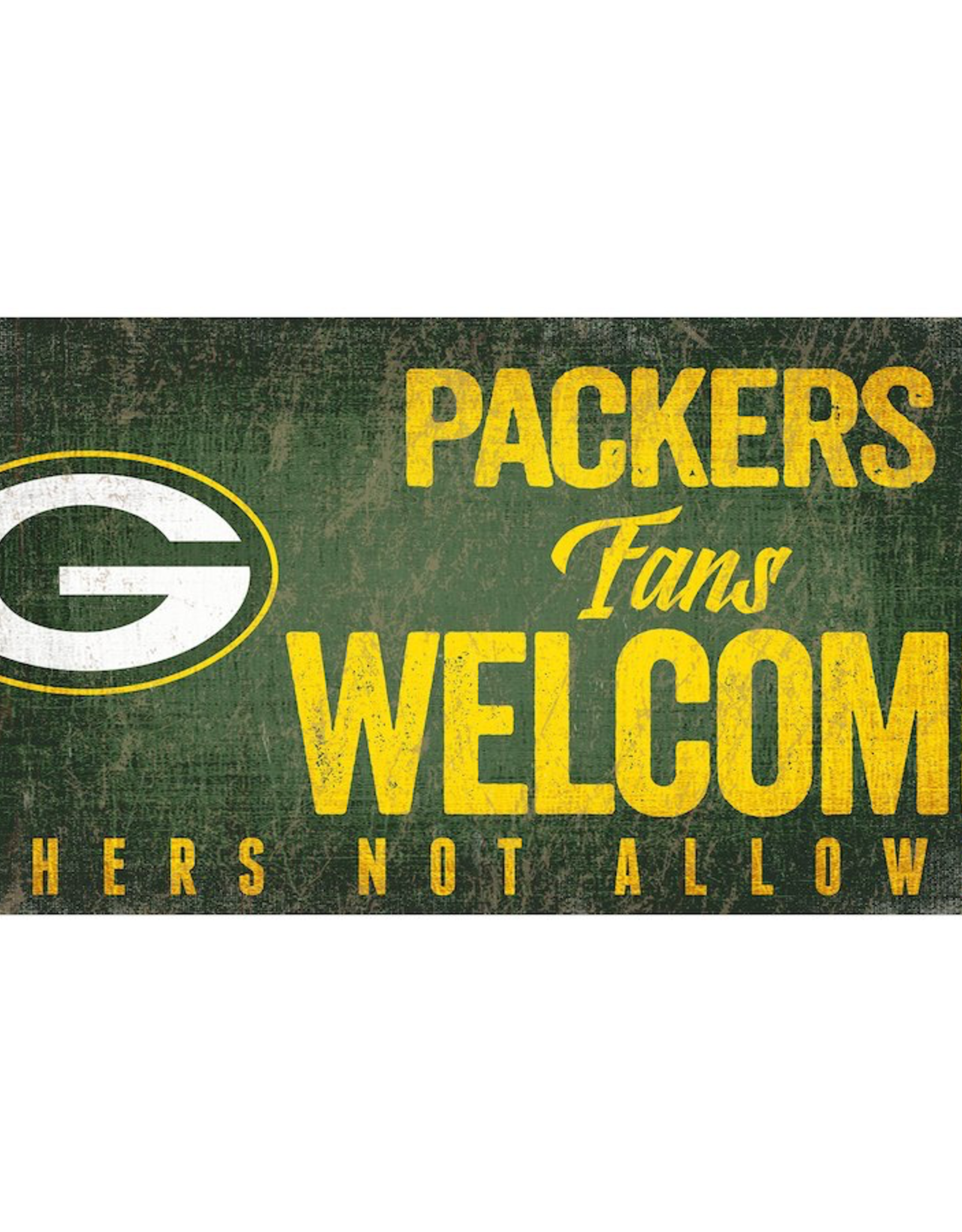 FAN CREATIONS Green Bay Packers Fans Welcome Wood Sign