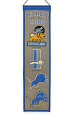 WINNING STREAK SPORTS Detriot Lions 8x32 Wool Heritage Banner