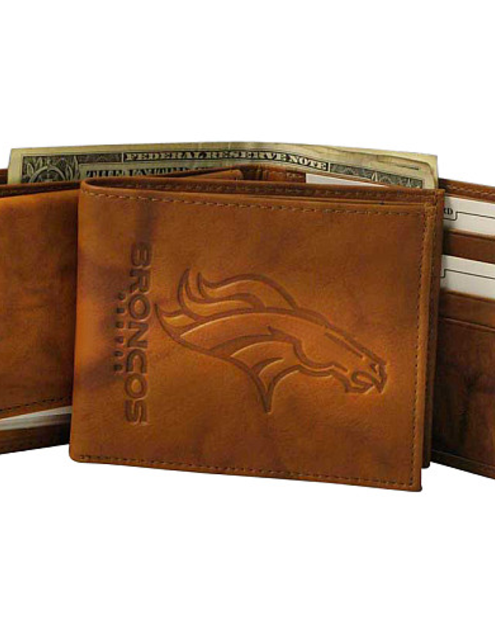 RICO INDUSTRIES Denver Broncos Vintage Leather Billfold Wallet
