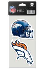 WINCRAFT Denver Broncos 2-Pack 4x4 Perfect Cut Decals