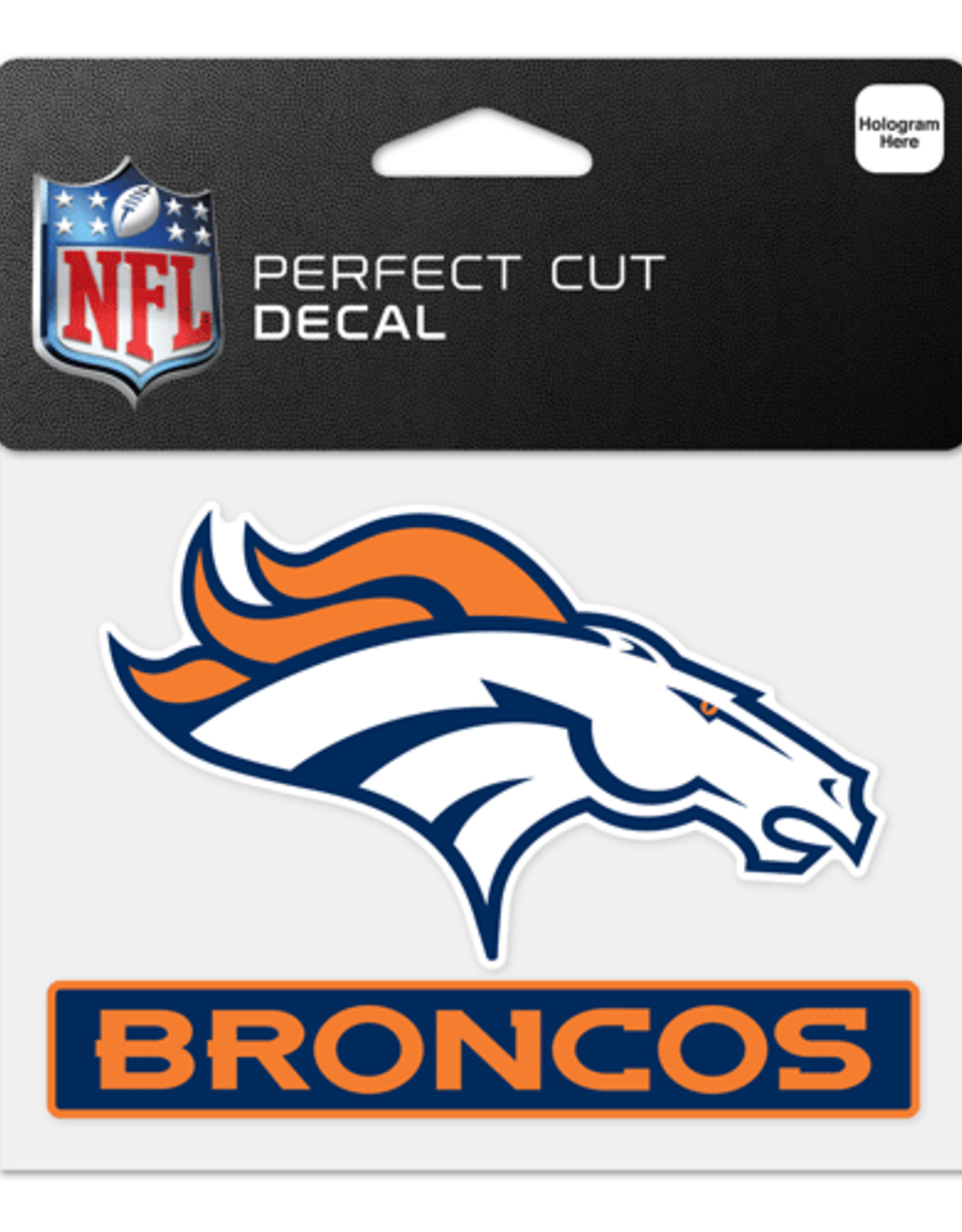 WINCRAFT Denver Broncos 4x5 Perfect Cut Decals