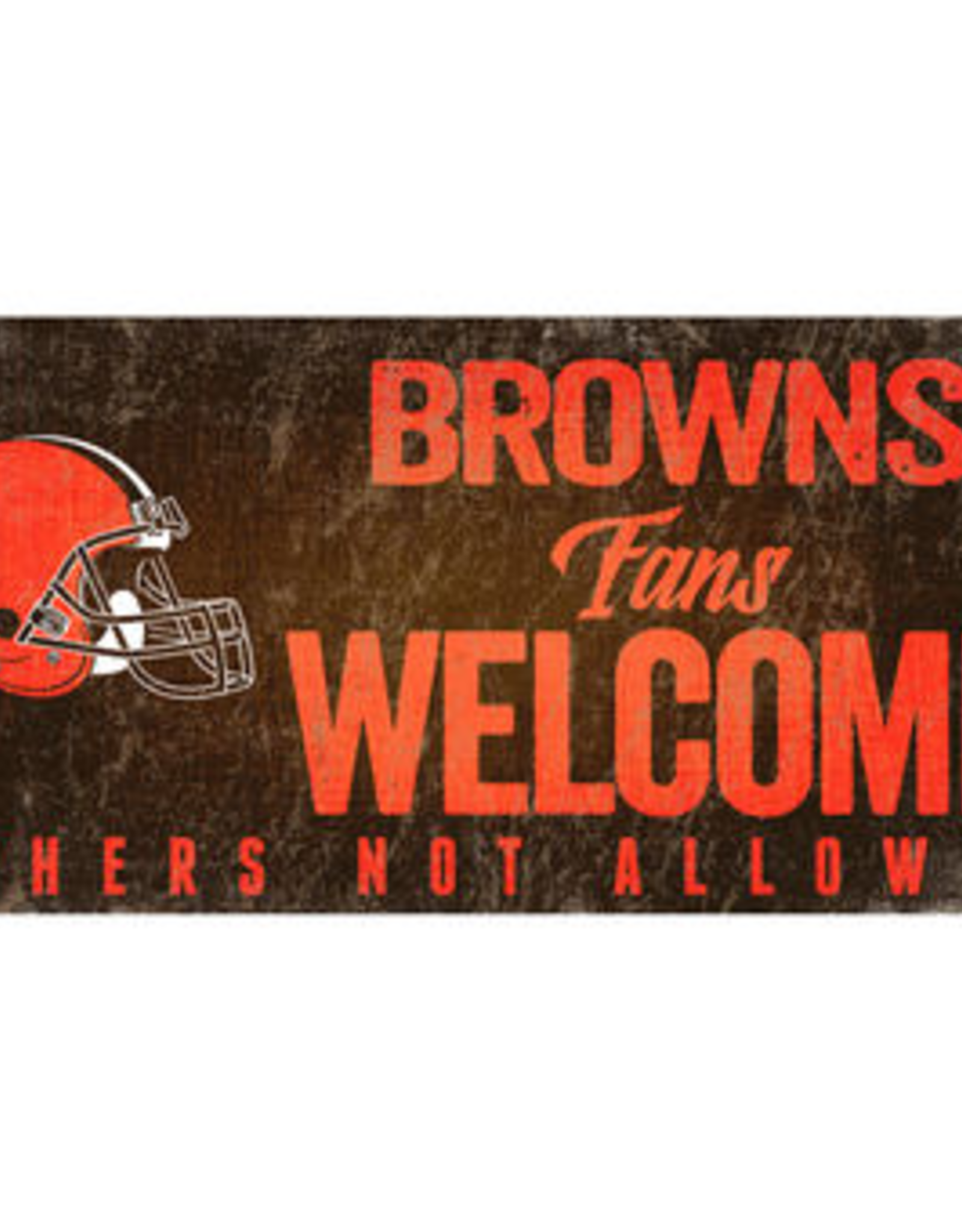FAN CREATIONS Cleveland Browns Fans Welcome Wood Sign