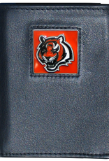 SISKIYOU GIFTS Cincinnati Bengals Executive Leather Trifold Wallet