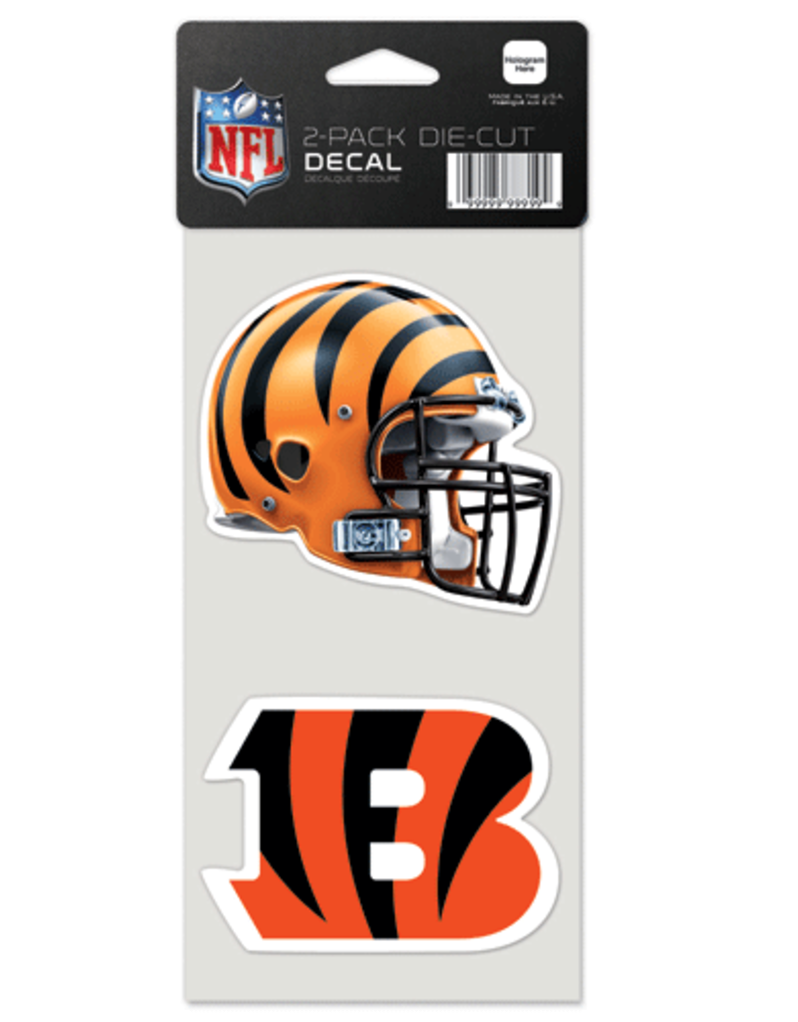 WINCRAFT Cincinnati Bengals 2-Pack 4x4 Perfect Cut Decals