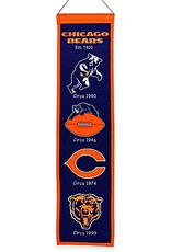 WINNING STREAK SPORTS Chicago Bears 8x32 Wool Heritage Banner