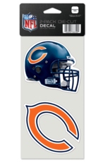 WINCRAFT Chicago Bears 2-Pack 4x4 Perfect Cut Decals