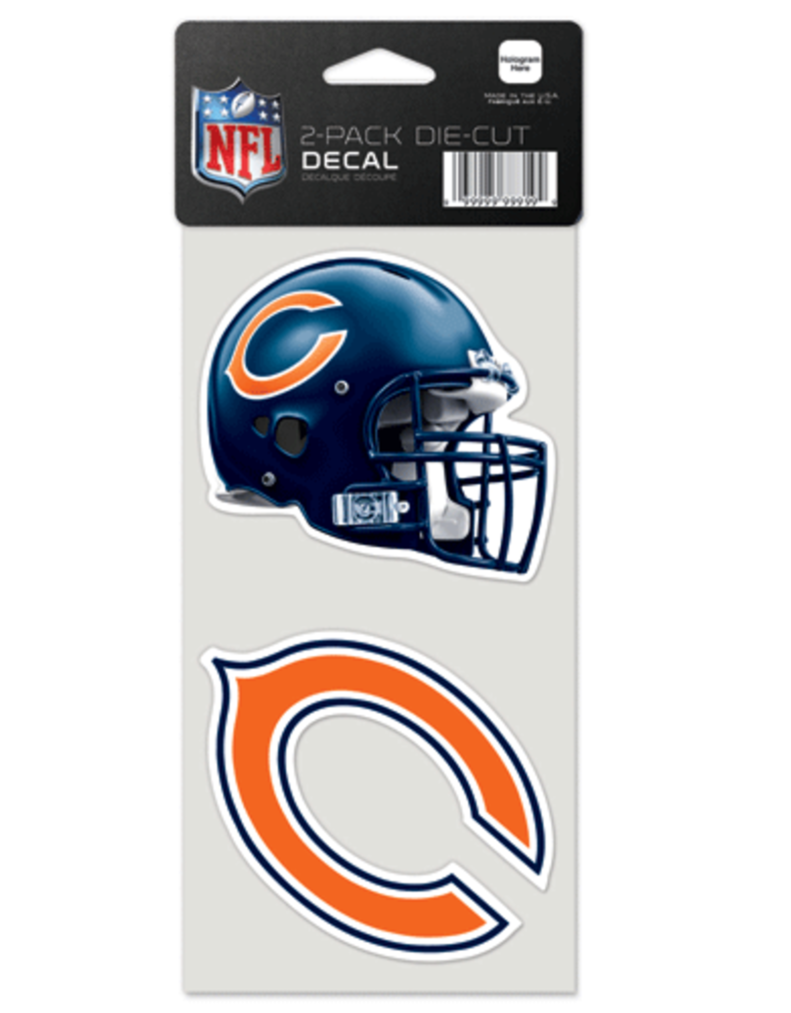 WINCRAFT Chicago Bears 2-Pack 4x4 Perfect Cut Decals