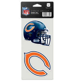 WINCRAFT Chicago Bears 2-Pack 4x4 Perfect Cut Decals