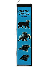 WINNING STREAK SPORTS Carolina Panthers 8x32 Wool Heritage Banner