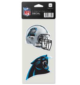 WINCRAFT Carolina Panthers 2-Pack 4x4 Perfect Cut Decals