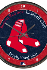 WINCRAFT Boston Red Sox Round Chrome Clock