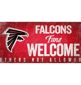 FAN CREATIONS Atlanta Falcons Fans Welcome Wood Sign