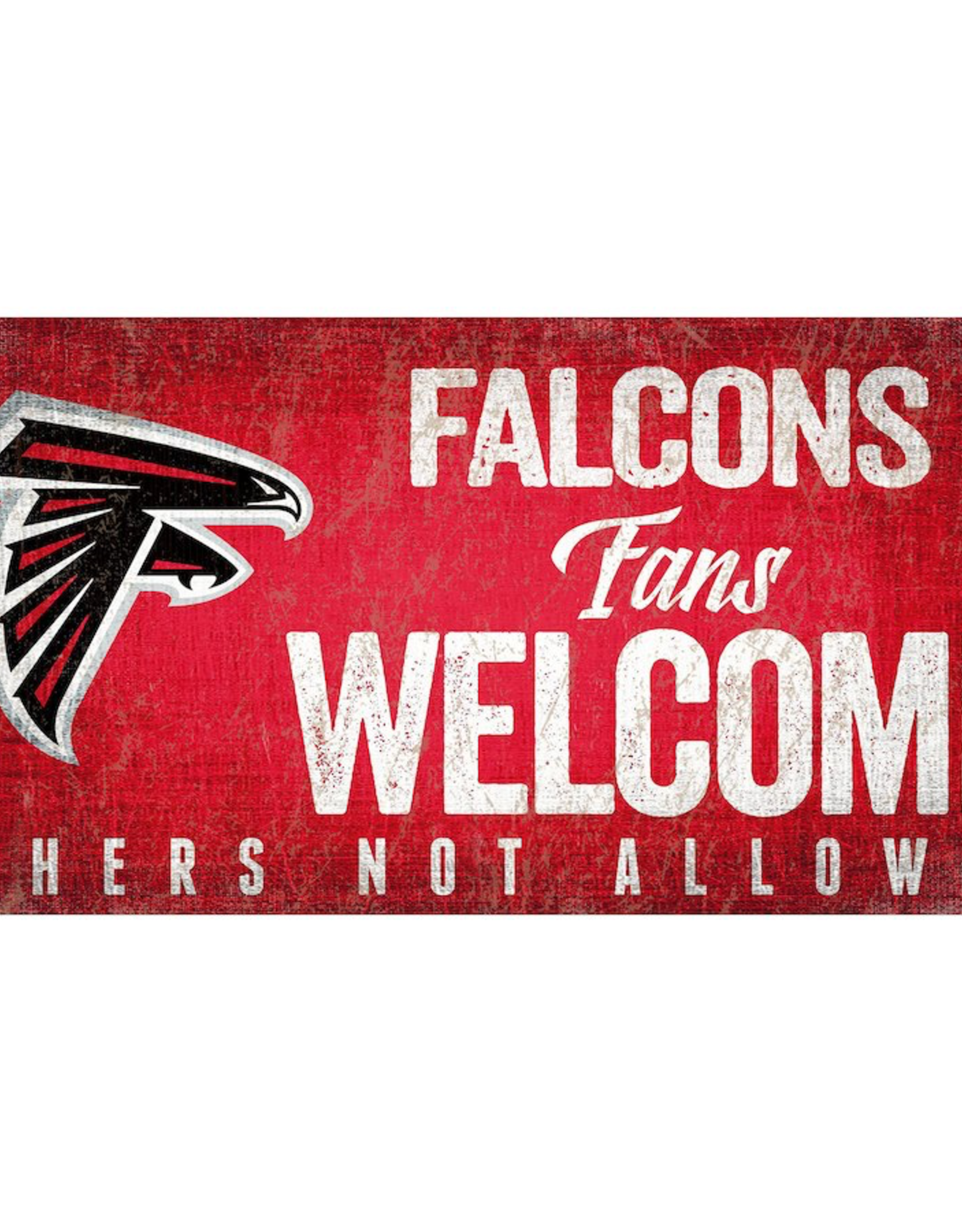 FAN CREATIONS Atlanta Falcons Fans Welcome Wood Sign