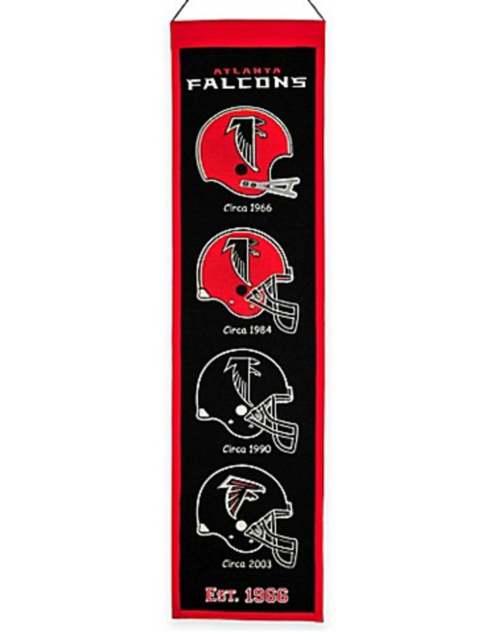 WINNING STREAK SPORTS Atlanta Falcons 8x32 Wool Heritage Banner