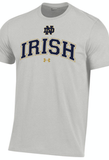Under Armour Notre Dame M IRISH Performance Cotton SS Tee GRY