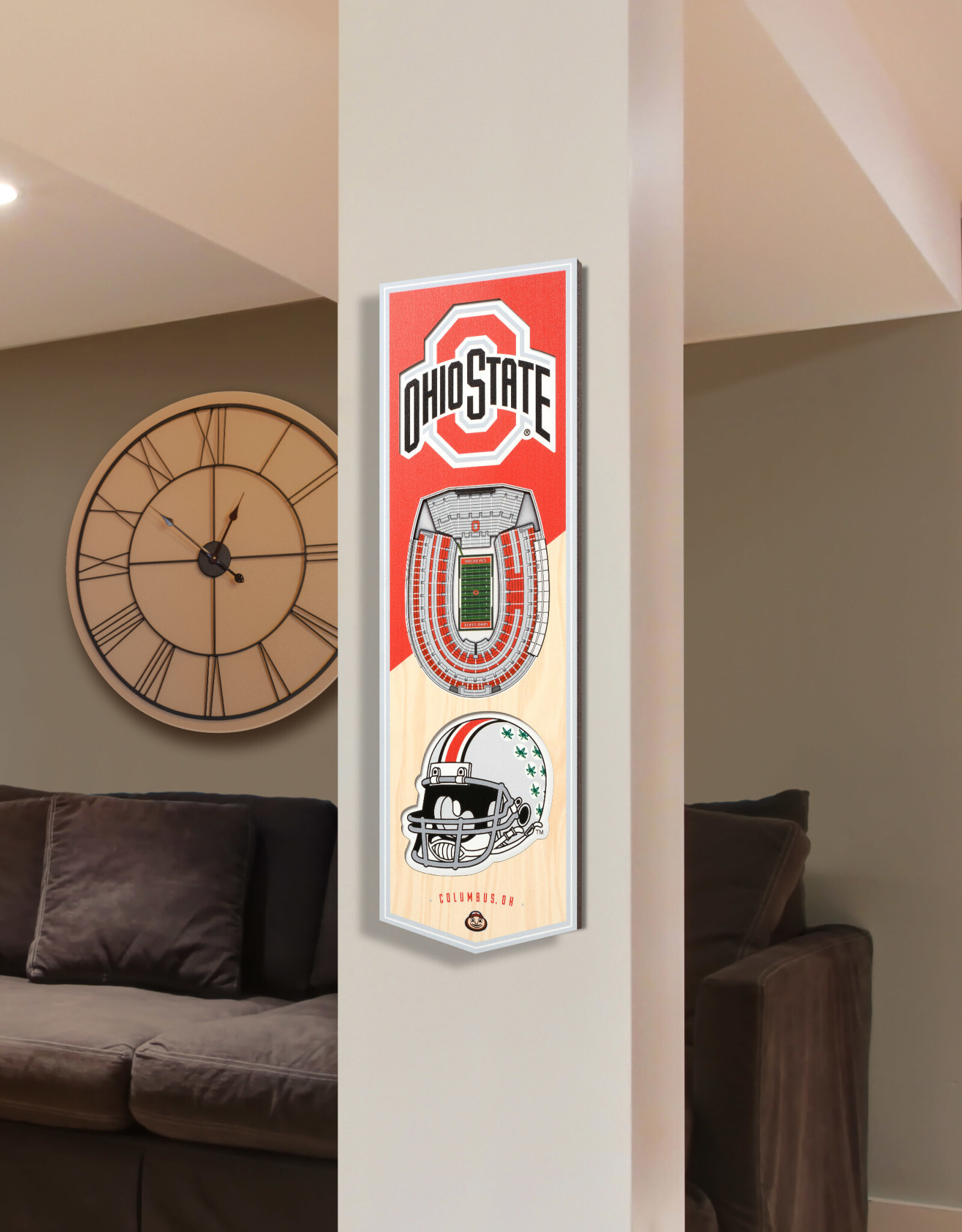 YOU THE FAN Ohio State Buckeyes 3D StadiumView 6x19 Banner