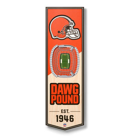 YOU THE FAN Cleveland Browns 3D StadiumView 6x19 Banner