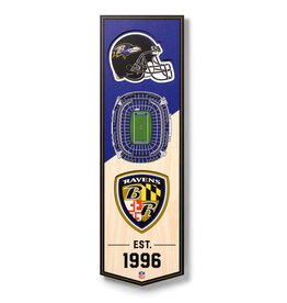 YOU THE FAN Baltimore Ravens 3D StadiumView 6x19 Banner