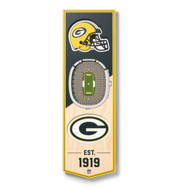 YOU THE FAN Green Bay Packers 3D StadiumView 6x19 Banner