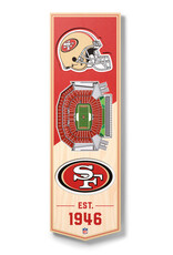 YOU THE FAN San Francisco 49ers 3D StadiumView 6x19 Banner