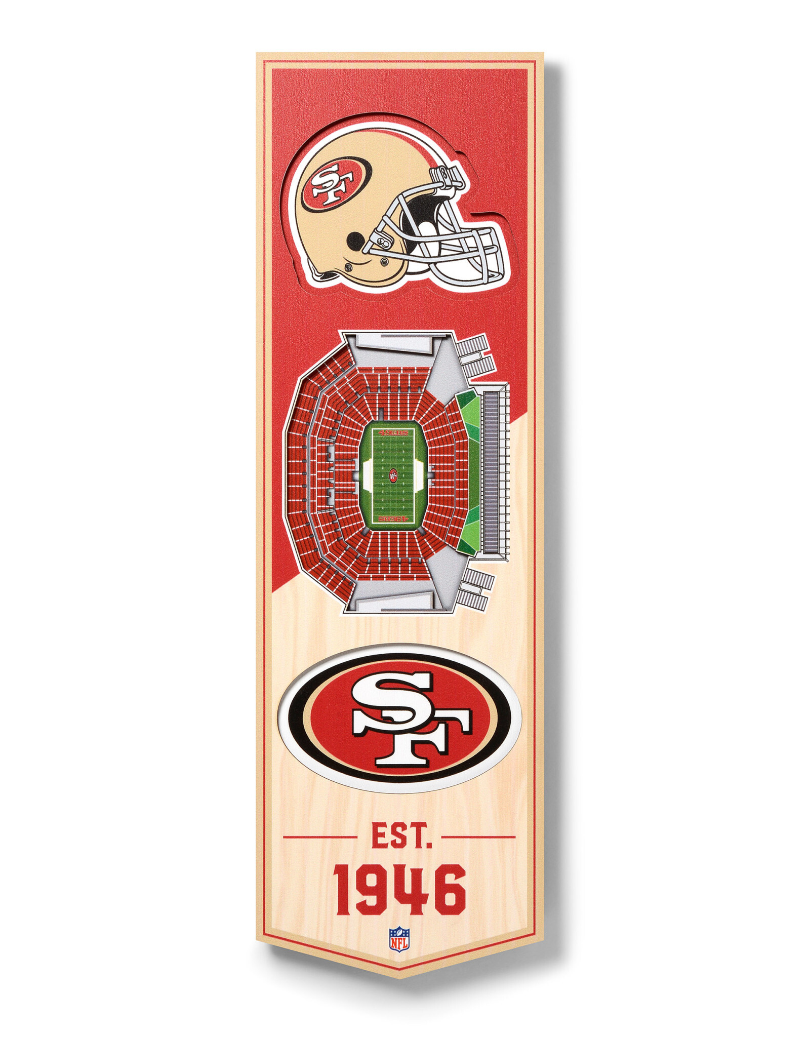 YOU THE FAN San Francisco 49ers 3D StadiumView 6x19 Banner