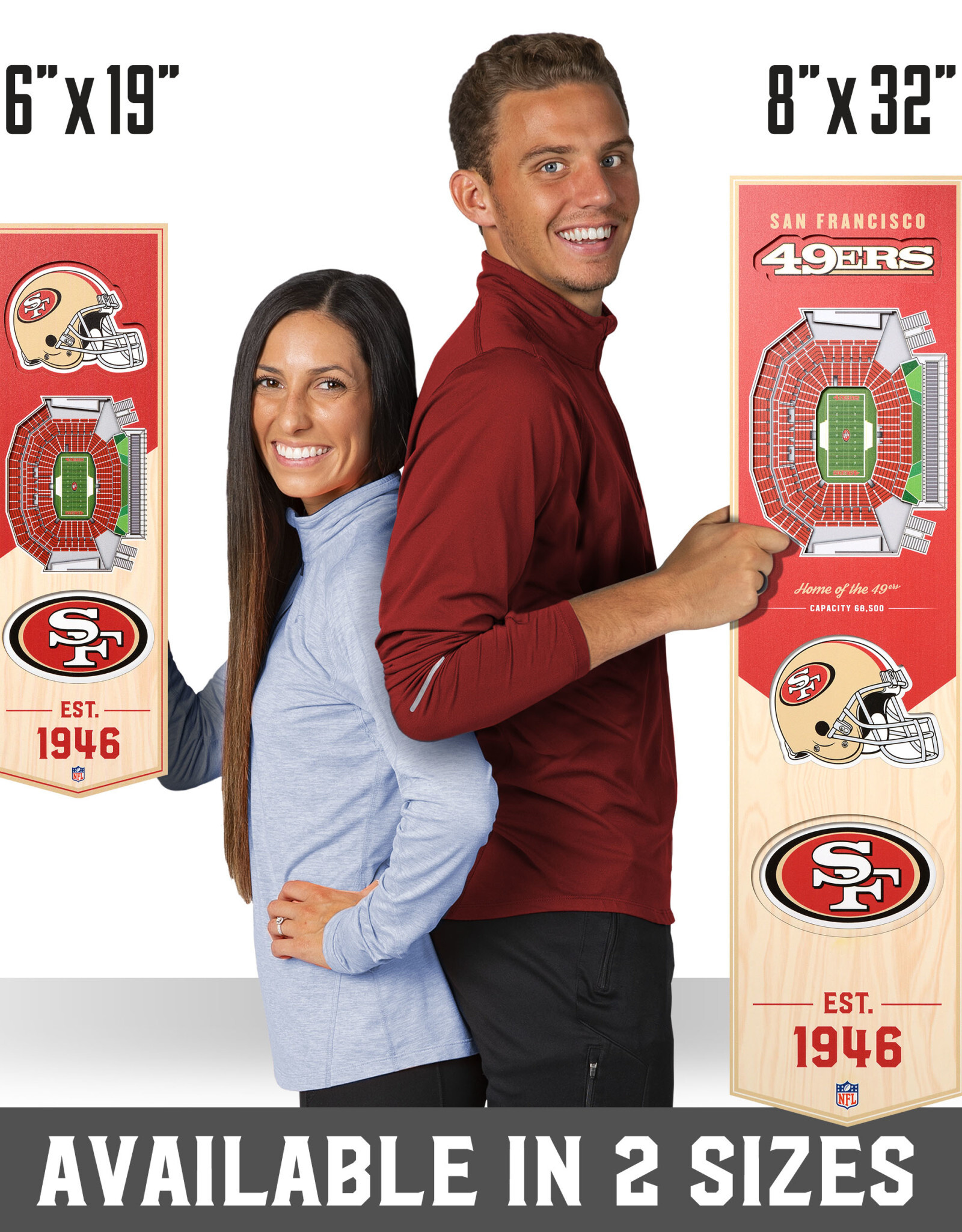 YOU THE FAN San Francisco 49ers 3D StadiumView 6x19 Banner