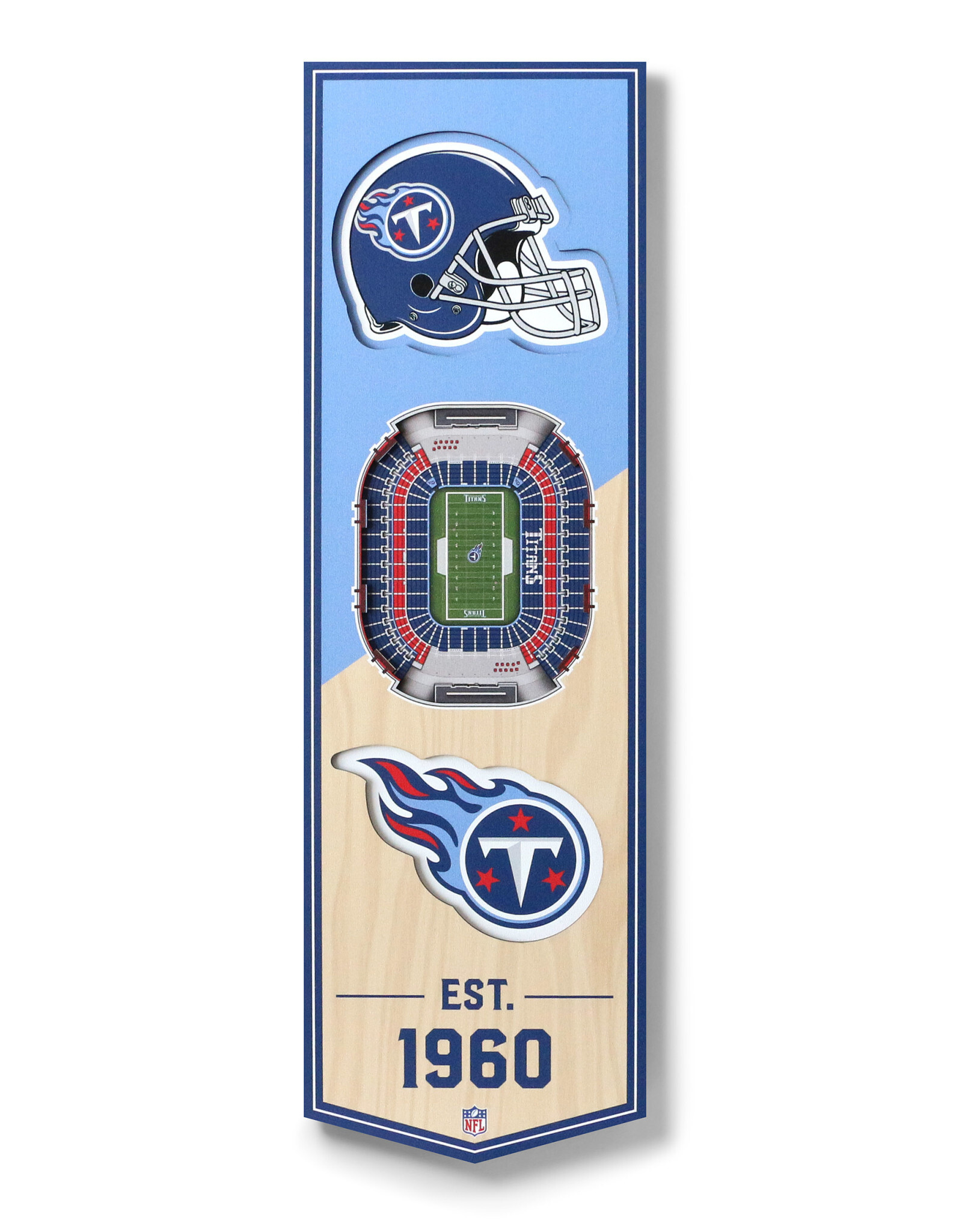YOU THE FAN Tennessee Titans 3D StadiumView 6x19 Banner