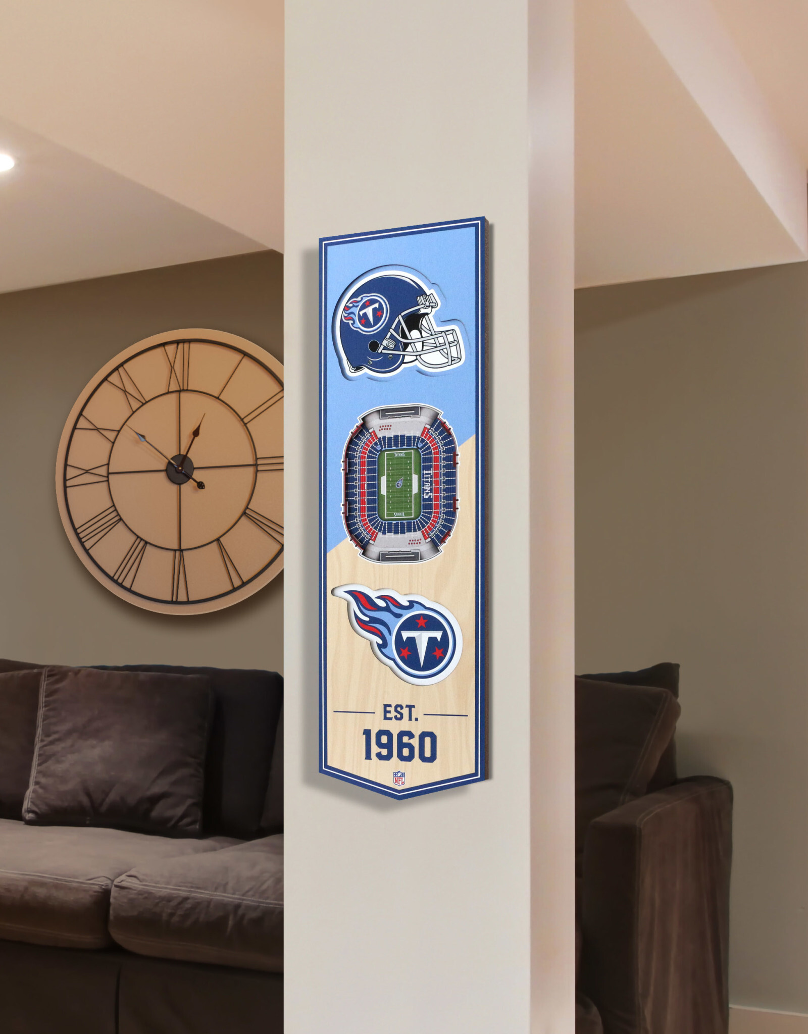 YOU THE FAN Tennessee Titans 3D StadiumView 6x19 Banner