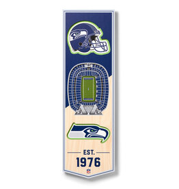 YOU THE FAN Seattle Seahawks 3D StadiumView 6x19 Banner