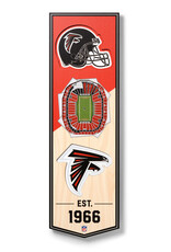 YOU THE FAN Atlanta Falcons 3D StadiumView 6x19 Banner