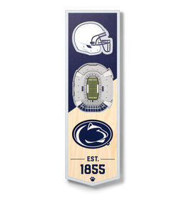 YOU THE FAN Penn State Penn State 3D StadiumView 6x19 Banner